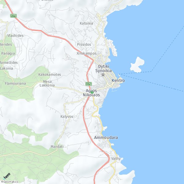 HERE Map of Άγιος Νικόλαος, Ελλάδα